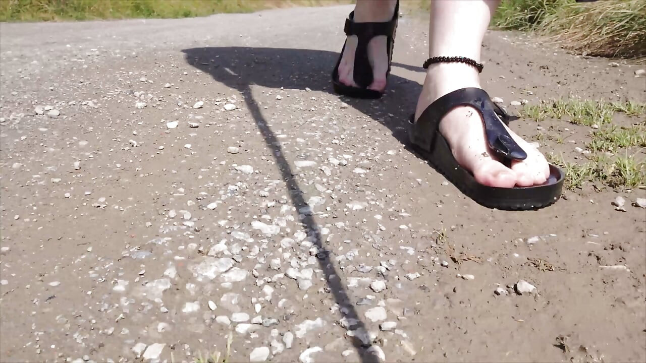 Little Walk with Puddles in Birkenstocks