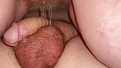 Golden showers on his cock