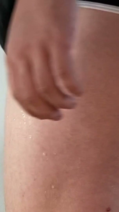 Massive cock cum explosion in tight hot pants | Clip 1
