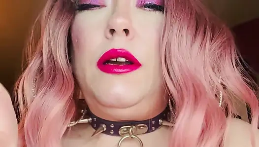 Miss Tina Snua Dressed In Pink Smokes A Richmond Superking Cigarette With Lots Of Dangling - OMI OME Snap Inhales Smoke Rings