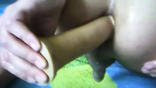 Fucking my asshole with big toy