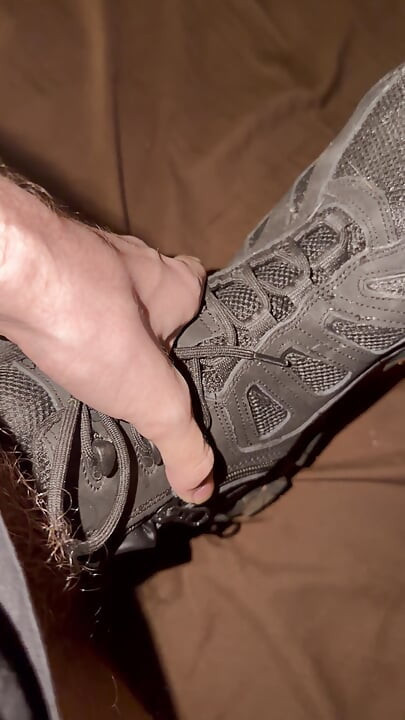 Cumshot on my boot