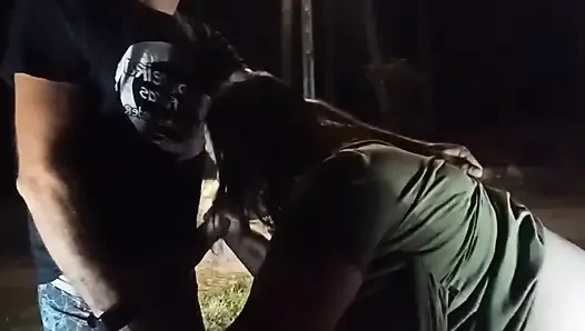 Outdoor sex with a mature