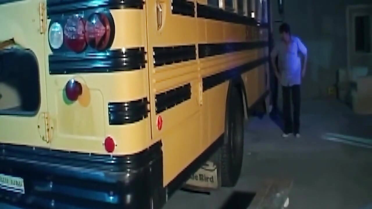 Une brune se fait baiser par une grosse noire dans un bus