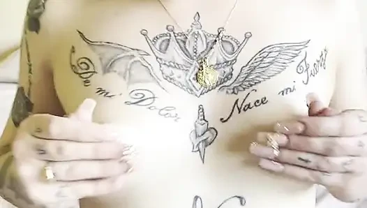 Petite slut Holy Machiavelli getting a big load of cum in her mouth