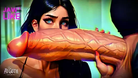 Gotik kızın en karanlık beden fantezisi (asmr görselleri)