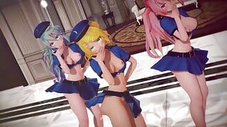 Mmd r-18 anime girls, сексуальний танцювальний кліп 286