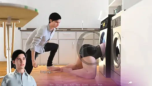 Stepmom Huge Ass Make My Cock Cum While She Stucks In Washine Machine