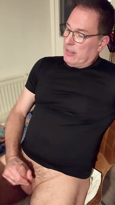 Jerking--off Before Bed at the Table. Nice Ogasm
