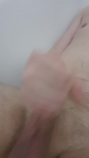 Small, cute penis in the bathtub