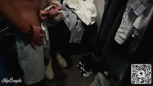 Risky Fitting Room Blowjob While Shopping - She Swallowed Every Drop!
