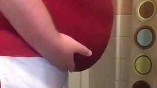 Big belly in tight clothes (padding)