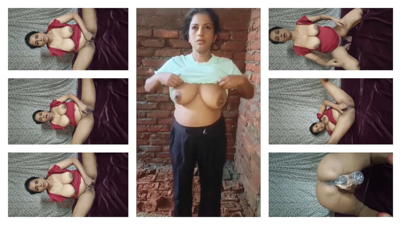Season 305. Desi Young bhabhi pressing her big boobs