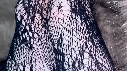 Playing with My Legs in Sexy Stockings and Heels