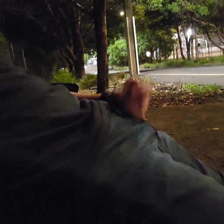 Рискованная сперма на обочине дороги ночью