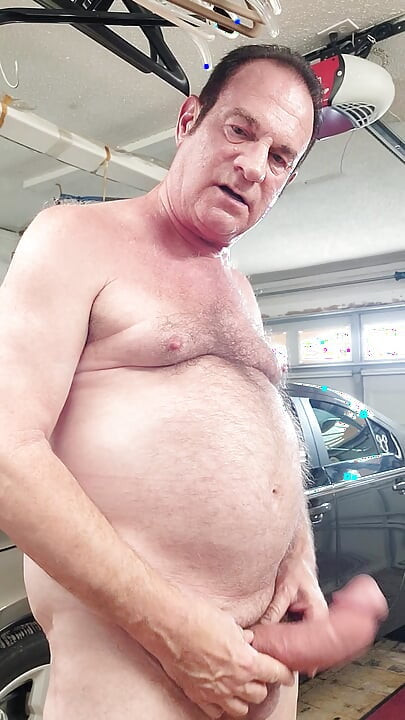 Daddy Stroking in the Garage
