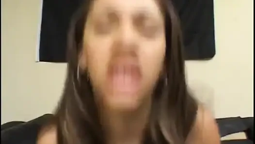 Black babe enjoys a long white dick in her tight twat and mouth