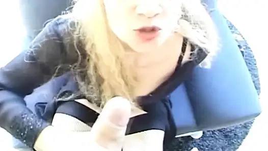 This Blonde French Slut Got Big Load of Cun on Her Face