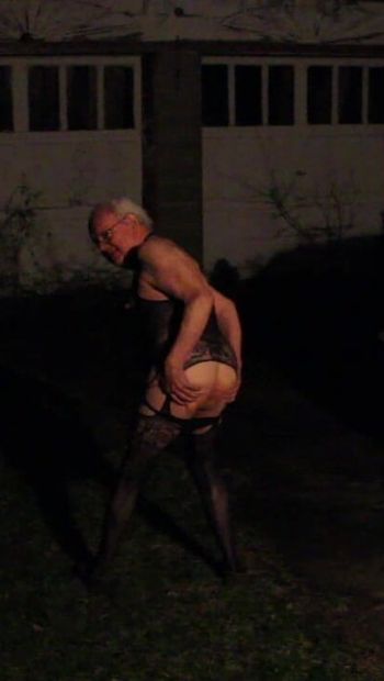 Erachi In Her Fuck-Me Back Yard...In this short video Erachi is inviting you to r-ap-e her out in her cold back yard wearing nothing but slutty lingerie!