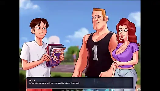 Summertime saga - Johannes and the ladies played spin the bottel ... Erik and Johannes fucked Mrs. Johnson.