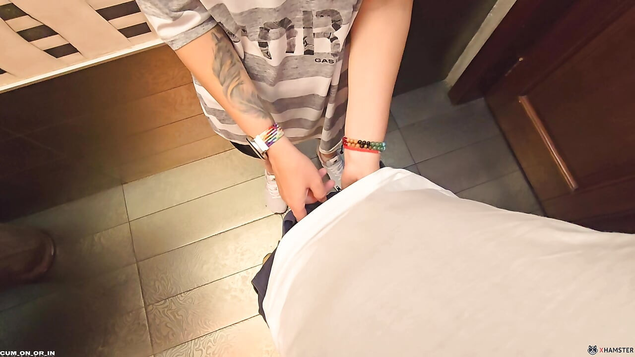 Stranger again cum in my panties in Restaurants toilet