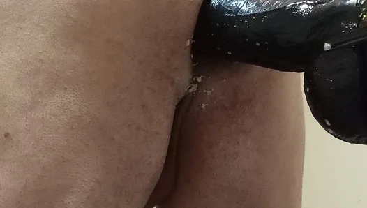 My Ass Is Hot and My Black Dildo Teaches It a Good Lesson and Calm It Down