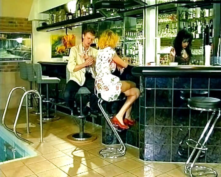 Two naughty chicks from Germany pleasing three loaded peckers