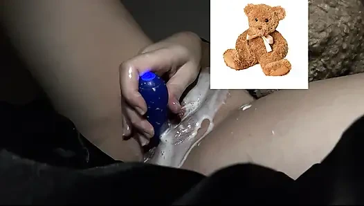 4k-ASMR YOGURT FOOD FETISH- KINKY STEPSISTER MASTURBATES WITH DILDO- CUMFLATION HENTAI-  -ARABIAN SNOWWHITE