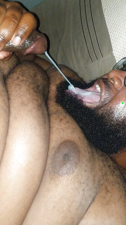 Swallowing my big cum load
