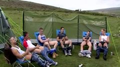 Wank party outdoors camp