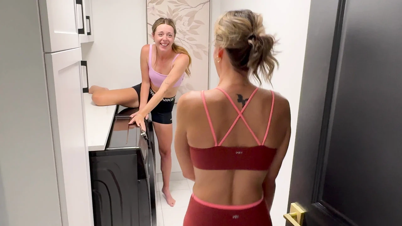 Serenity Cox and Nadia Foxx Get Naughty in the Laundry Room