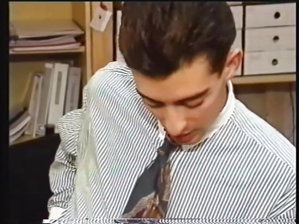 Sexy Secretary Ass Fucked and Cummed Inside and on Face by Two Big Cocks