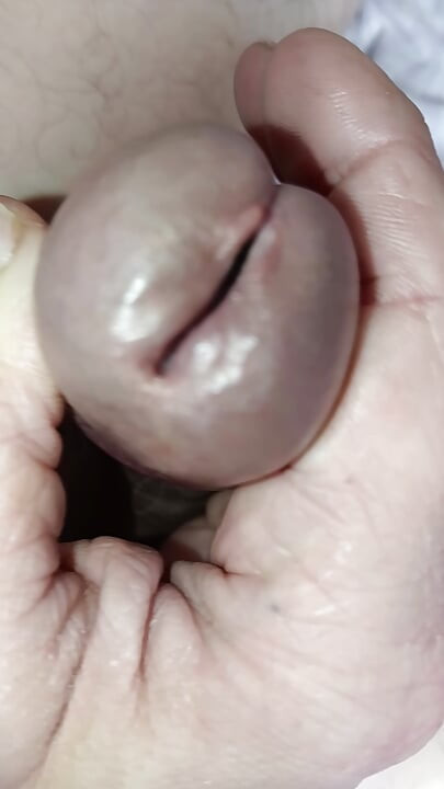 Mature man's veined cock masturbation