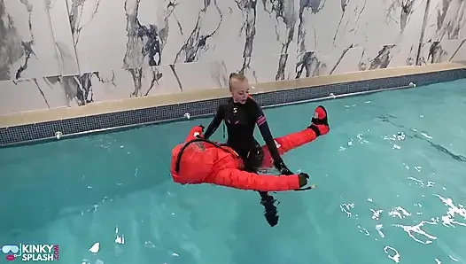 Human Life Raft - Inflated Suit Slave Pool Domination