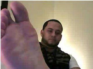Kaki pria lurus di webcam #263