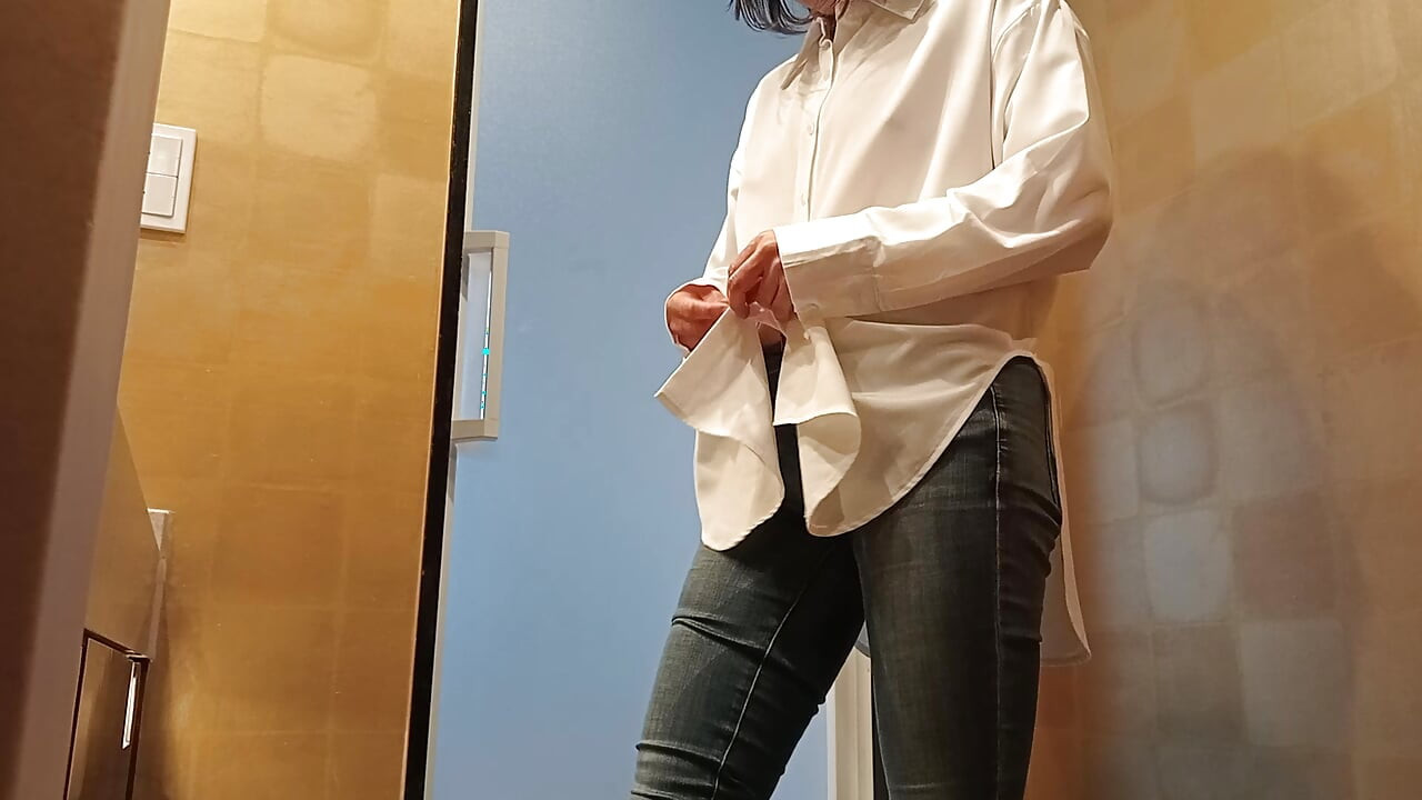 Takes off Her Underwear and Puts on Skinny Jeans and Shirt