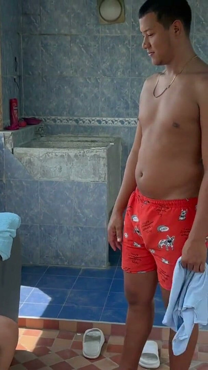 Stepbrother surprises me tanning in his Kama Sutra, and I ask him to give me a new experience in the Kama Sutra with his big penis | Clip 1