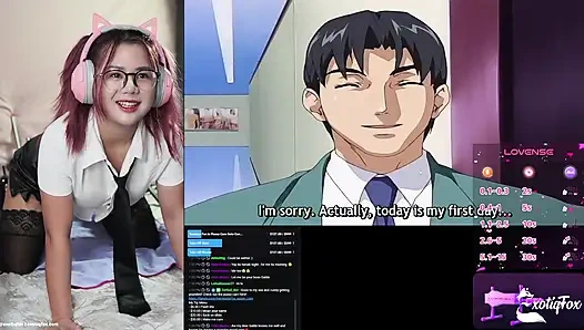 Aku lagi asik nonton bokep hentai klasik sambil mengerang keenakan sambil dientot sama mesin seksku