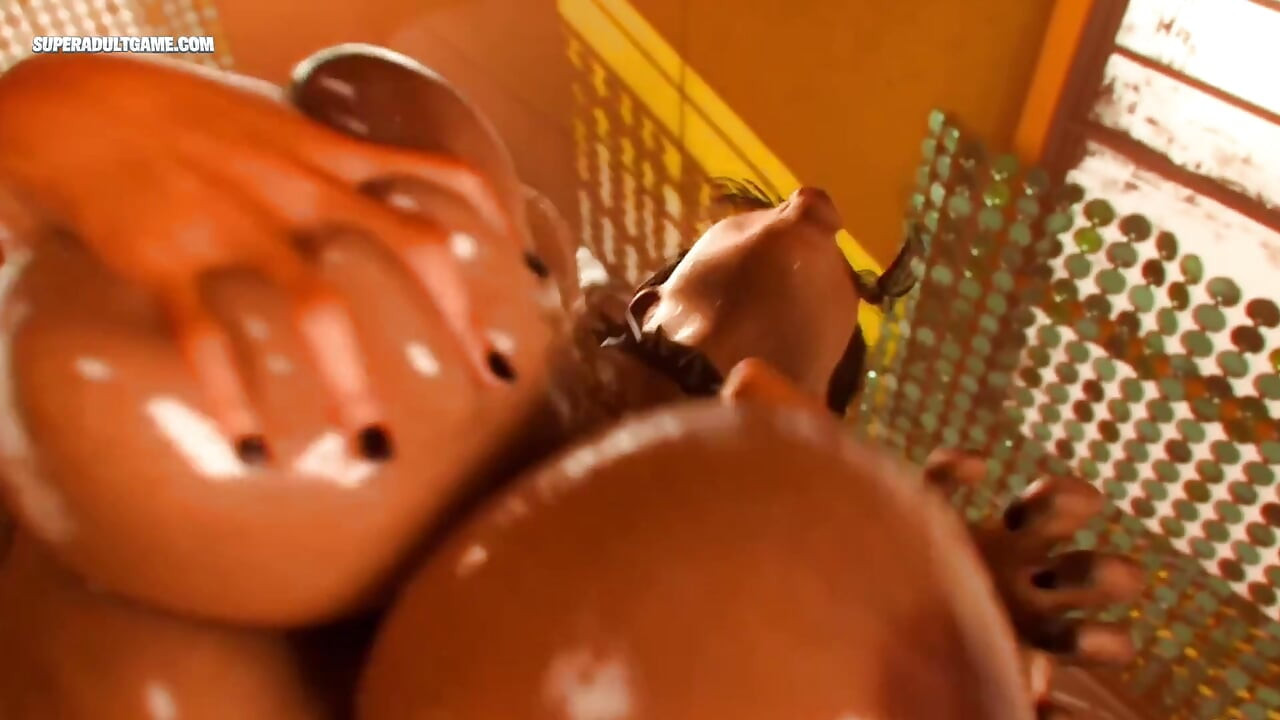 Cyber-Lust: Panam Palmer bliver banket råt af en futa i ørkenen ( 3D Animation )