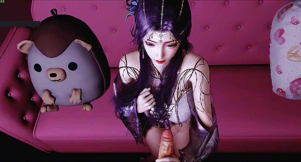 Spark la déesse virtuelle : courbes d’écarlate - hentai, animation 3D