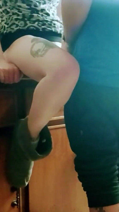 he fucked me in the kitchen while his friends watches | Clip 1