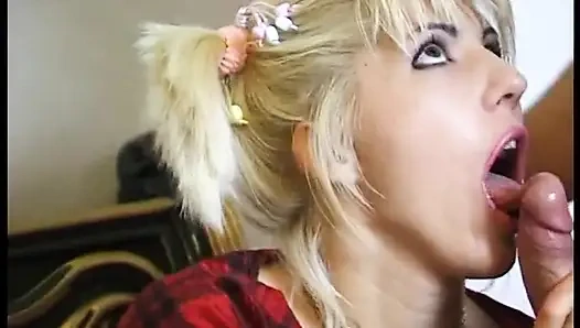 Hot teen blonde takes it anally