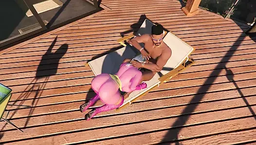 GTA V Franklin Clinton x Premium Pink Boots Lady (3D Animation) (FULL)