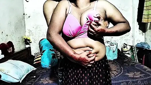 I fucked my desi bhabhi very hard. I squeezed her big breasts.. Part 1