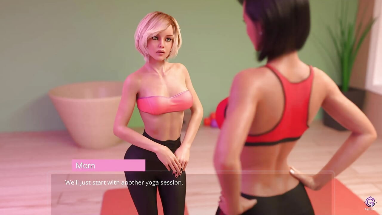 Tôi không thể cưỡng lại mẹ kế và chị kế của tôi trong buổi tập yoga khỏa thân - thiên đường nửa đêm