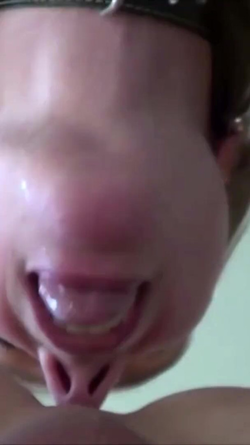 SKINNY SLAVE TEEN IN RIMMING FUCK DEEPTHROAT SWALLOW SESSION | Clip 3