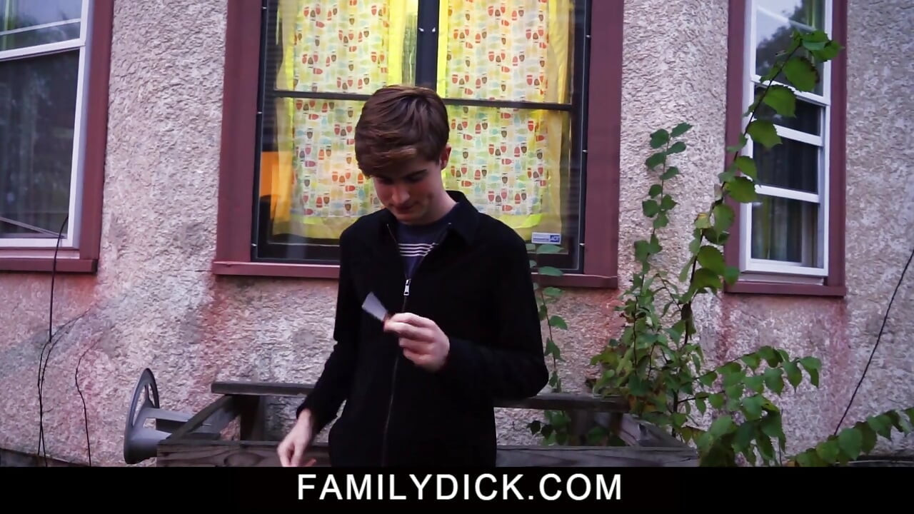 Disobedient smoking Stepson takes Stepdaddy's hard cock in his mouth instead