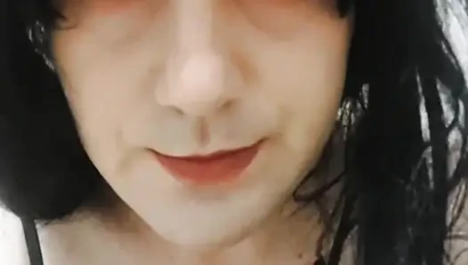 Beyaz gotik kadın egemen genç kadın kılıklı travesti