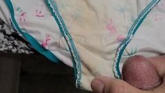 Shoot hot cum on wifes dirty panties.