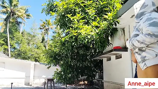 India Curvy Girl in White Jacket Strips for the Camera